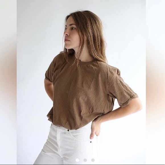 Rawson Tops - Rawson cotton cocoa colored tee M-L